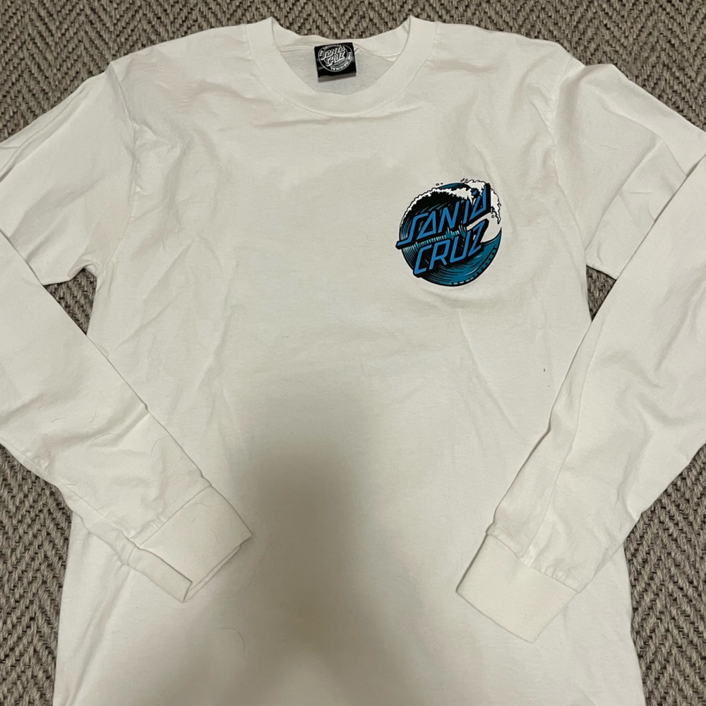 Santa Cruz white long sleeve t shirt